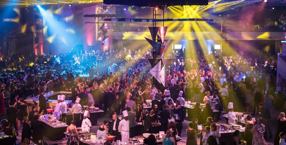 RAMMYS Event with guests and chefs enjoying music and lights