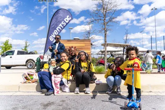 Kids posing for a picture at the event