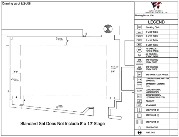 Floor plan for room 156